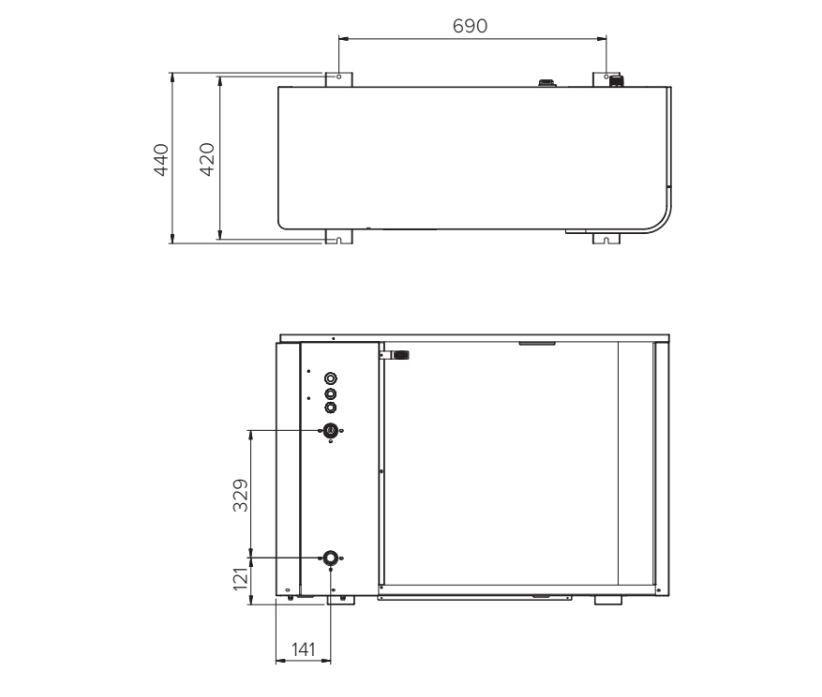 MyCond MBasic 全体の寸法 - 2