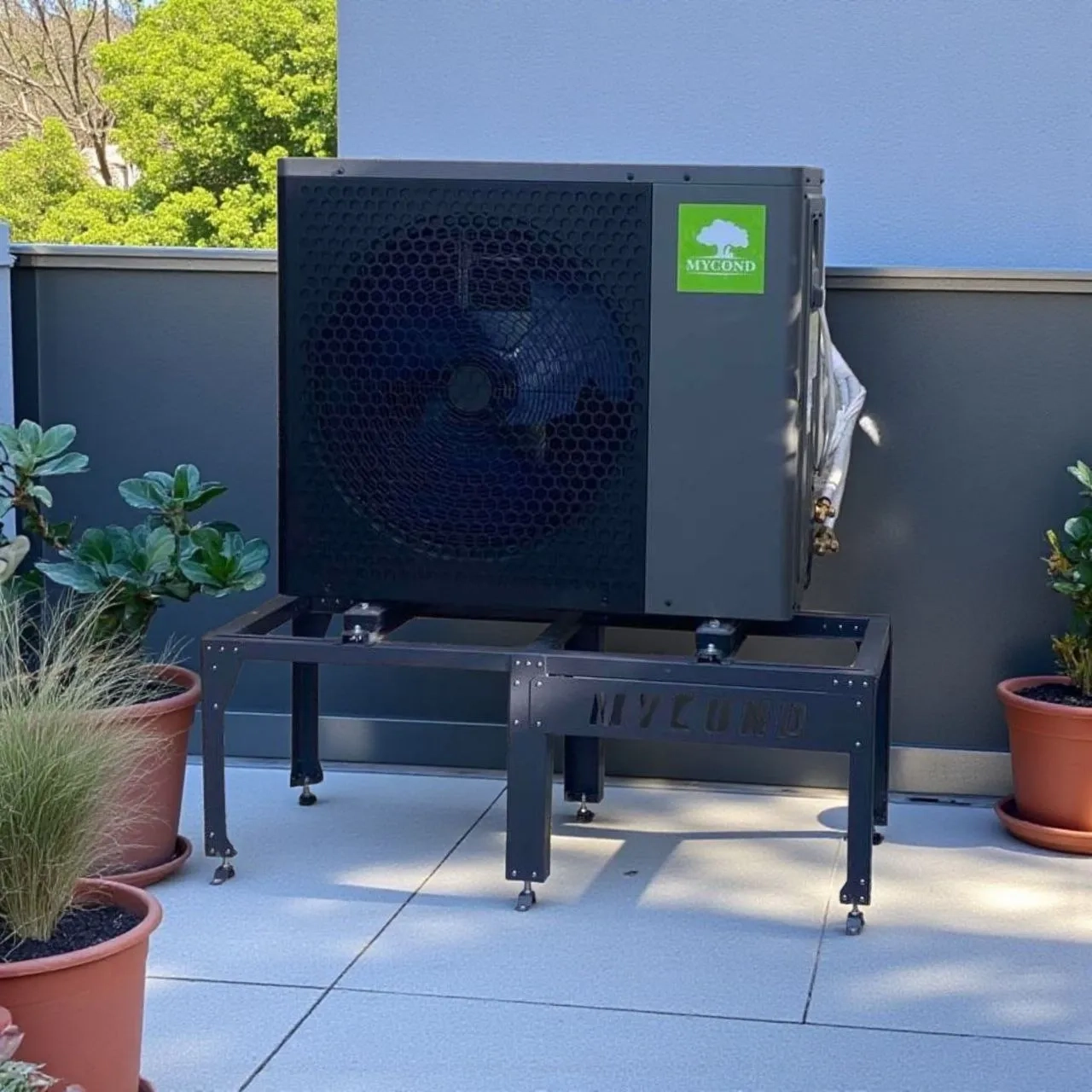 Mycond SplitヒートポンプBeeHeatシリーズを備えたファミリー住宅